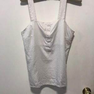 Square neck white top, 8